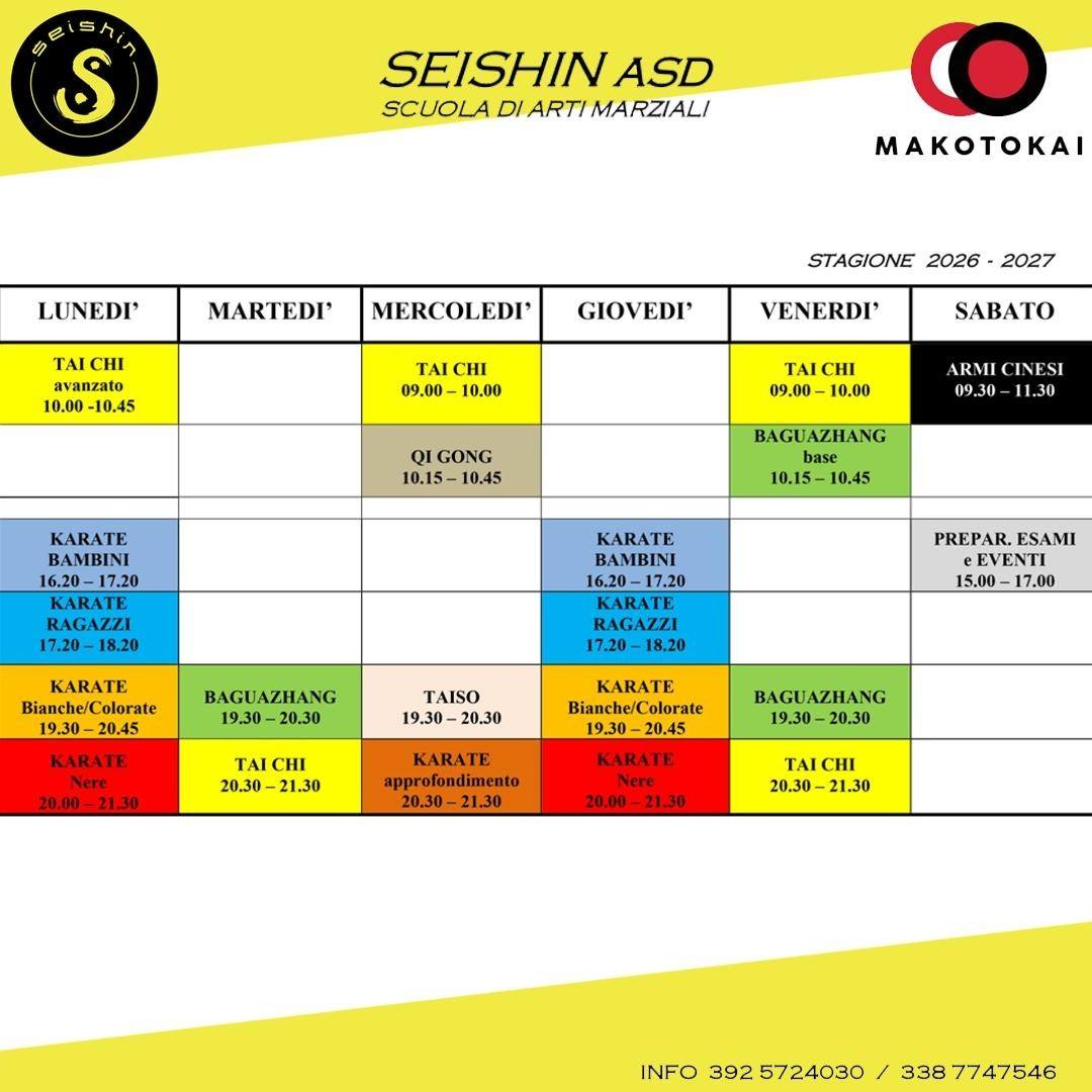 SI RIPARTE! 
Da Martedì 1 Settembre TI ASPETTIAMO 
Vieni a provare i nostri corsi per bambini, ragazzi e adulti:

🥋KARATE MAKOTOKAI
🧘‍♂️TAI CHI CHUAN e QI GONG 
🐉BAGUAZHANG
⚔️ARMI CINESI 
🤸🏼‍♂️PREPARAZIONE FISICA 

Attraverso le Arti Marziali potrai 

⚡migliorare te stesso
⚡acquisire forza e sicurezza 
⚡aumentare il tuo autocontrollo 
⚡imparare a difenderti

💥Ti aspettiamo per la tua prova gratuita da martedì 1 settembre 💥

Presso:
⛩️Movida centro fitness
Via Astico 61/E, Fara Vicentino

Info 
📱3925724030
🌐www.seishindojo.eu
🛜Fb seishindojo

#makotokai #karate #artimarziali #taijiquan #baguazhang #kungfu #qigong #training