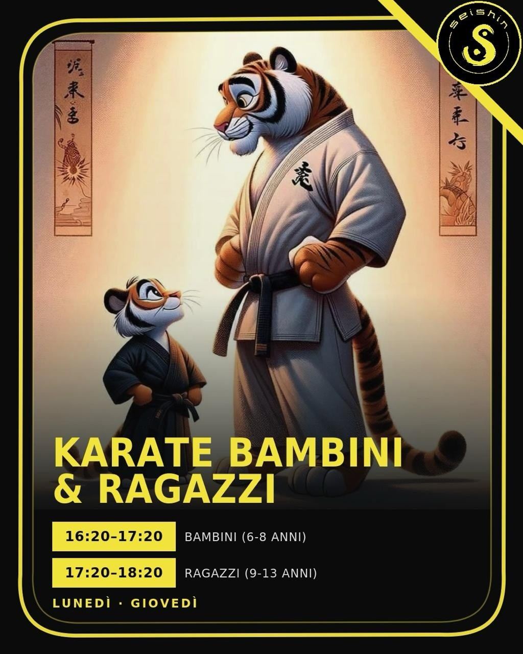 ✨KARATE PER BAMBINI E RAGAZZI✨

Energia, disciplina e tanto divertimento..

💥 Da LUNEDÌ 14 SETTEMBRE 💥

📍Via Astico 61 a Fara Vicentino (Movida centro fitness) 

Lunedì e giovedì 
🥋16.20-17.20 bambini (6-8 anni) 
🥋17.20-18.20 ragazzi (9-13 anni) 

Contattaci per una prova gratuita.. Ti aspettiamo!

📞Info 3925724030
🌐www.seishindojo.eu
Fb seishindojo

#makotokai #karate #artimarziali #karatekids #thiene #sarcedo #breganze #allenamento #divertimento